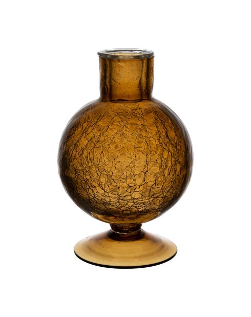 Bougeoir Oanez ambre - D10,5xH15,5 cm