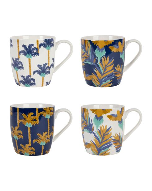 4 tasses à thé BTE Mocoa multicolores - 35 cl