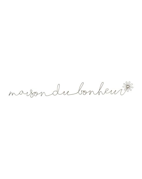 Déco murale « Maison du Bonheur » Tournille dorée - 78,5x8,5 cm