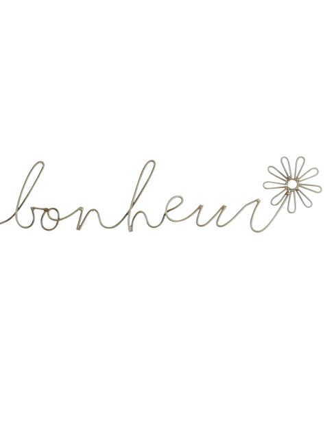 Déco murale « Maison du Bonheur » Tournille dorée - 78,5x8,5 cm