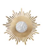 Miroir Aureol doré - D23 cm