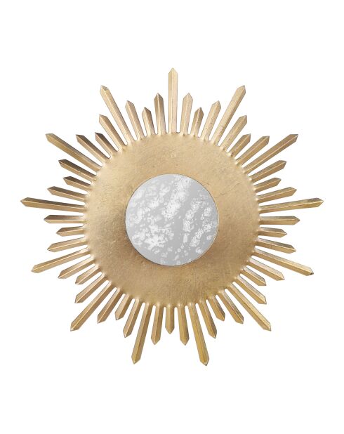 Miroir Aureol doré - D23 cm