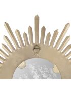 Miroir Aureol doré - D23 cm