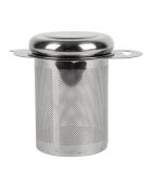 Infuseur à thé théière en inox gris argenté - 11x8xH9 cm