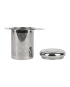 Infuseur à thé théière en inox gris argenté - 11x8xH9 cm
