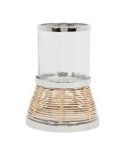 Photophore Ales naturel/gris argenté - D19xH25 cm