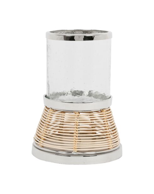 Photophore Ales naturel/gris argenté - D19xH25 cm