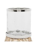 Photophore Ales naturel/gris argenté - D19xH25 cm