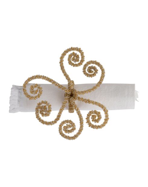 Rond de serviette Artifice doré - D3,5-D8x10 cm