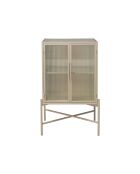 Cabinet 2 niveaux trempé Lery ivoire - 50x32xH90 cm