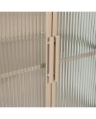 Cabinet 2 niveaux trempé Lery ivoire - 50x32xH90 cm