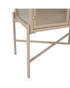 Cabinet 2 niveaux trempé Lery ivoire - 50x32xH90 cm