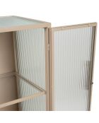 Cabinet 2 niveaux trempé Lery ivoire - 50x32xH90 cm