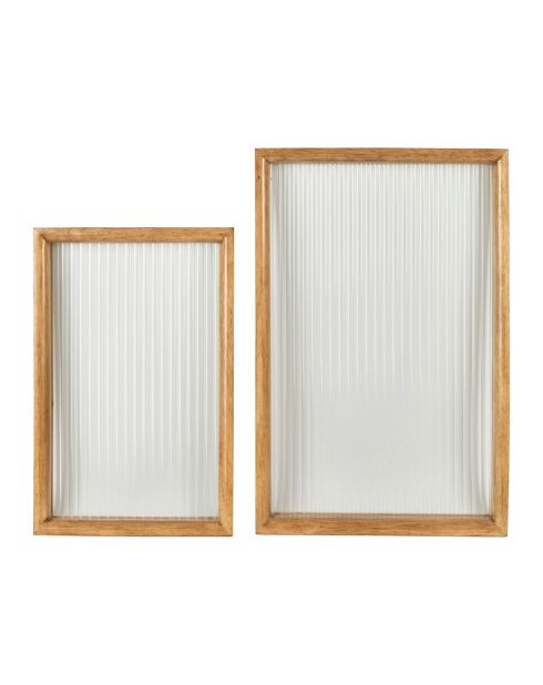 2 natürliche Firmin-Schalen - 50x32,5xH4/40x25,5xH4 cm