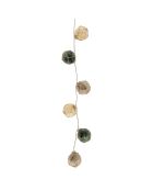Slinger 6 LED-ballen Calisse 2xAA groen/oranje - D6xL68 cm