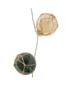 Slinger 6 LED-ballen Calisse 2xAA groen/oranje - D6xL68 cm