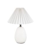 Lampe Funky E27 60 W câble 1,50 m blanche - D24,5xH33 cm
