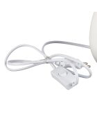 Lampe Funky E27 60 W câble 1,50 m blanche - D24,5xH33 cm