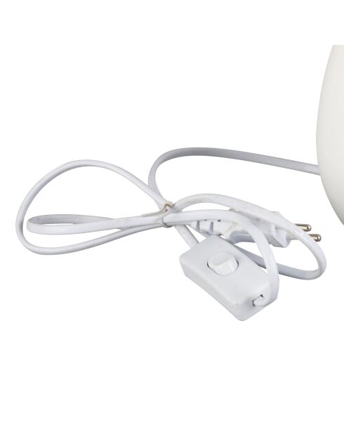 Lampe Funky E27 60 W câble 1,50 m blanche - D24,5xH33 cm