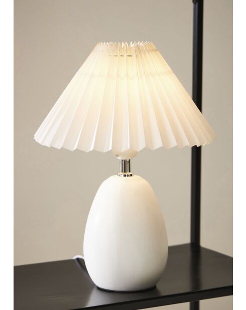 Lampe Funky E27 60 W câble 1,50 m blanche - D24,5xH33 cm