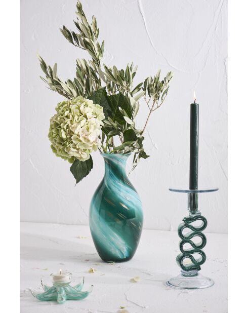 Porte T-Light Amarres turquoise - D15xH6 cm