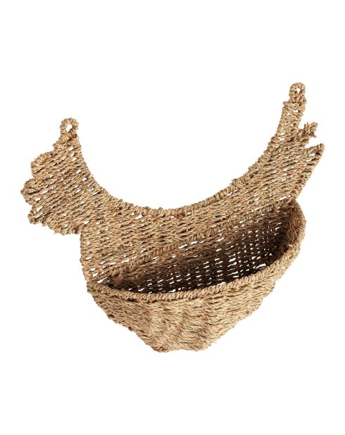 Panier poule mural Chaumière naturel - 42x15x38 cm