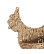 Panier poule mural Chaumière naturel - 42x15x38 cm