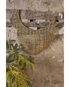 Panier poule mural Chaumière naturel - 42x15x38 cm