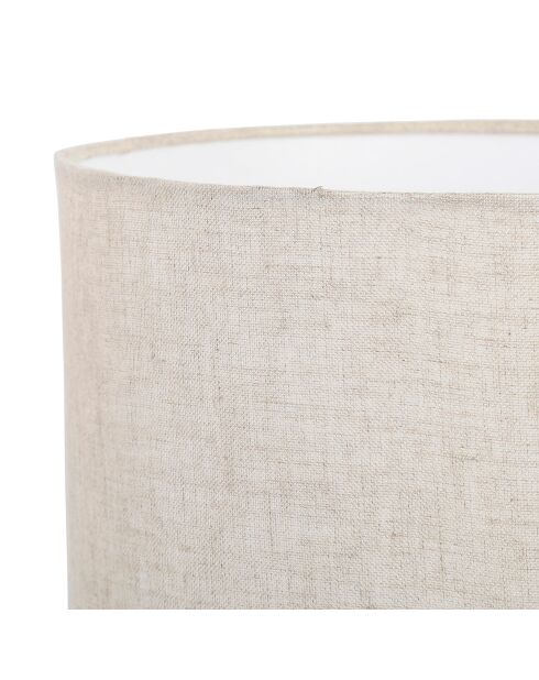 Lampe en coton Funky E27 câble 0,90 m noire/beige - D29xH60 cm