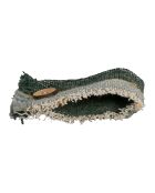 6 Ronds de serviette en coton Bandol vert/naturel - 5x10 cm