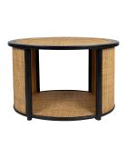 Table basse Balamea naturel/noir - 70x46,5xH43,5 cm