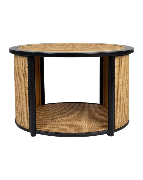 Table basse Balamea naturel/noir - 70x46,5xH43,5 cm