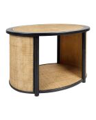 Table basse Balamea naturel/noir - 70x46,5xH43,5 cm