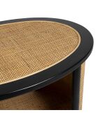 Table basse Balamea naturel/noir - 70x46,5xH43,5 cm