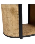 Table basse Balamea naturel/noir - 70x46,5xH43,5 cm