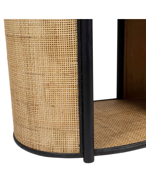 Table basse Balamea naturel/noir - 70x46,5xH43,5 cm