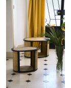 Table basse Balamea naturel/noir - 70x46,5xH43,5 cm