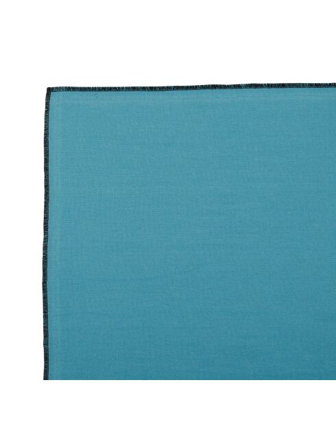2 sets de table en coton lavé 170 g/m² Corino turquoise - 50x40 cm