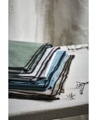 2 sets de table en coton lavé 170 g/m² Corino turquoise - 50x40 cm