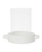 Photophore Organic écru - 16,5x12,5xH14,5 cm