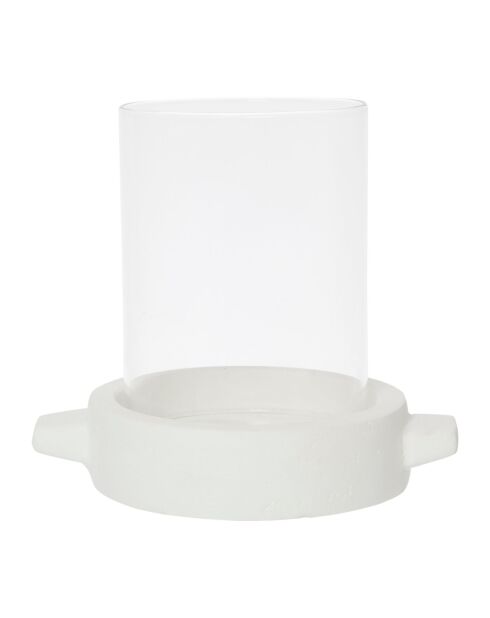 Photophore Organic écru - 16,5x12,5xH14,5 cm