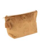 Pochette in velluto ricamato dorato Soul Craft - 26x7x17 cm