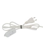 Cable blanco Fenyx con base de lámpara E27 de 1,50 m, 10 x 39 cm de profundidad