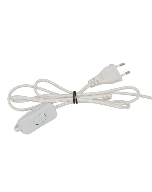 Cable blanco Fenyx con base de lámpara E27 de 1,50 m, 10 x 39 cm de profundidad