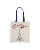 Tote bag en coton Formidable blanc/bleu/rouge - 38x42 cm