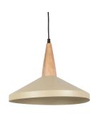 Suspension Atelier E27 câble 0,85 m beige/naturelle - D35x30 cm