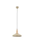Suspension Atelier E27 câble 0,85 m beige/naturelle - D35x30 cm