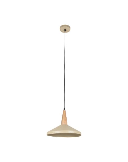 Suspension Atelier E27 câble 0,85 m beige/naturelle - D35x30 cm