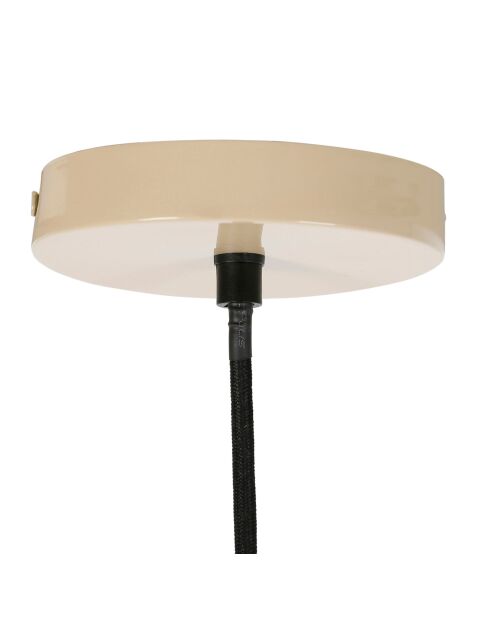 Suspension Atelier E27 câble 0,85 m beige/naturelle - D35x30 cm