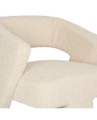Poltrona Klosen in boucle losange color avorio - 70x70xH77 cm
